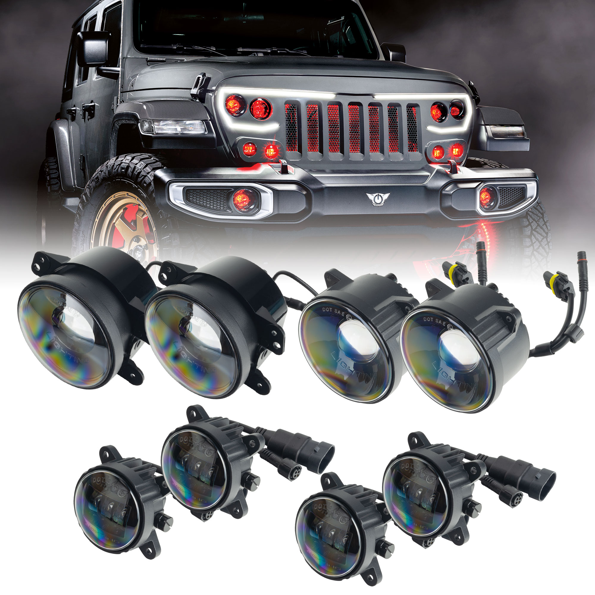 5856-334 - ORACLE Lighting VECTOR Grill Demon Eye ColorSHIFT Projector Conversion Kit